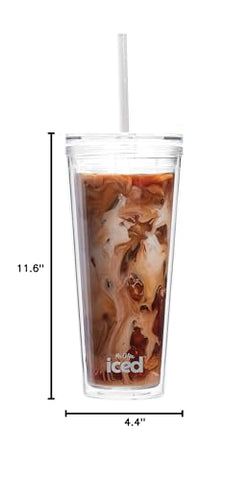 Mr. Coffee BPA-free plastic tumbler, clear design for easy sip and style.