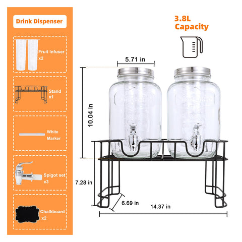 MR.KIANGCI fruit infuser in dispenser adds natural flavor to drinks.