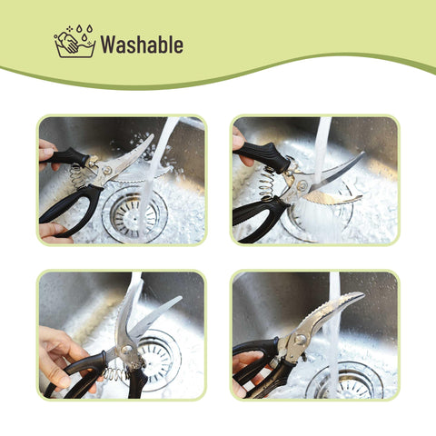 Mr. Pen heavy-duty poultry shears ergonomic handle and grip