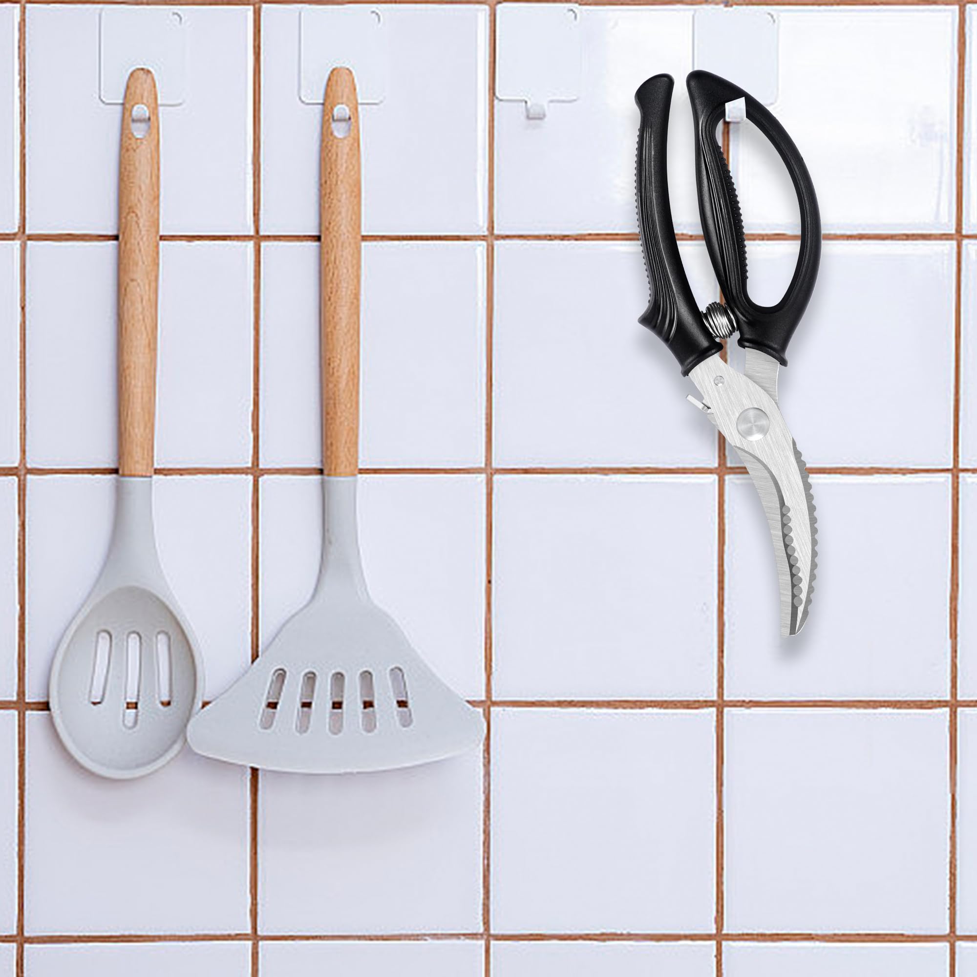 Mr. Pen heavy-duty poultry shears ready on a kitchen counter