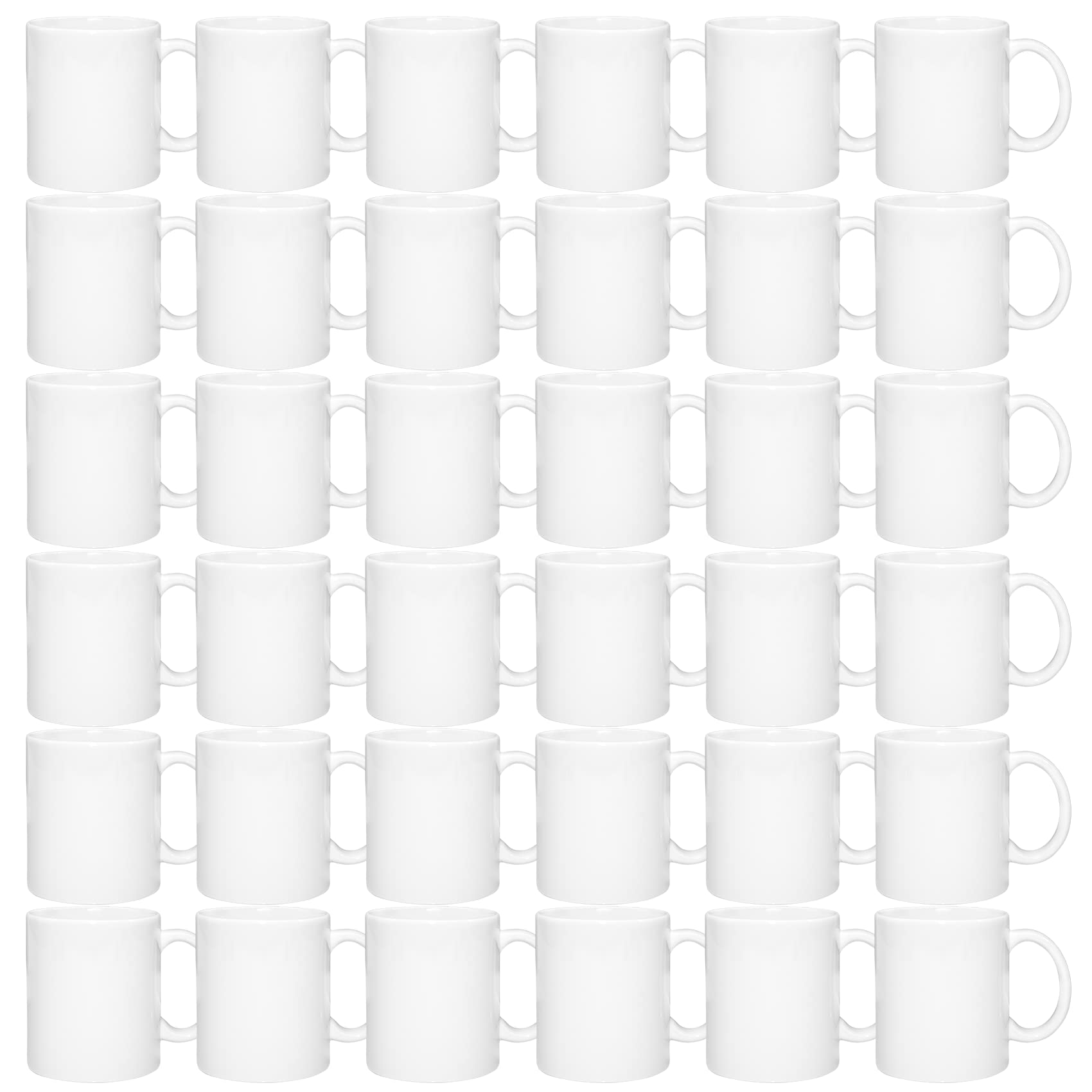 MR.R 36-pack sublimation mugs, white ceramic, 11oz, ideal for customized gifts