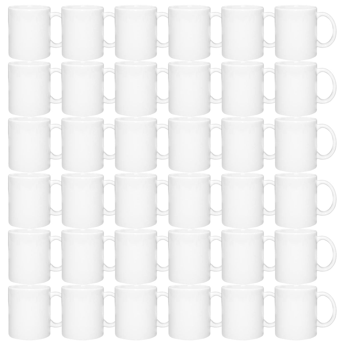 MR.R 36-pack sublimation mugs, white ceramic, 11oz, ideal for customized gifts
