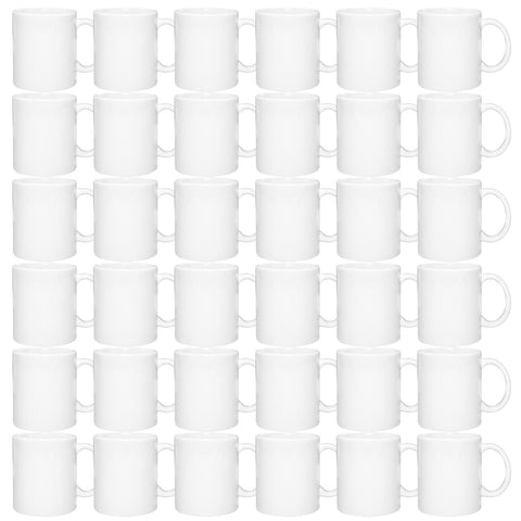 MR.R 36-pack sublimation mugs, white ceramic, 11oz, ideal for customized gifts