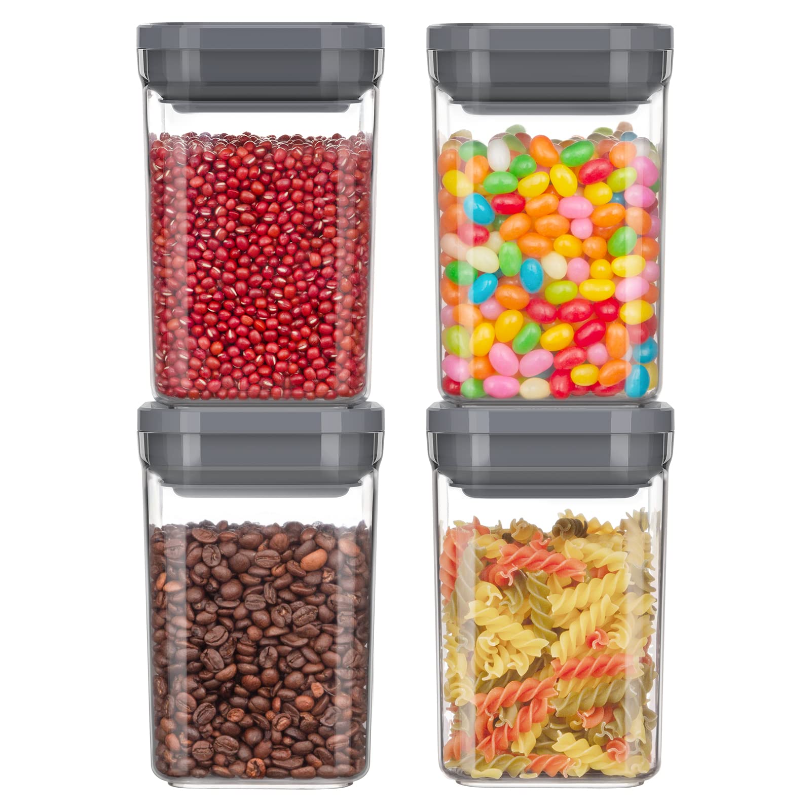 MR.SIGA 4-pack air-tight container 1L for easy pantry visibility.
