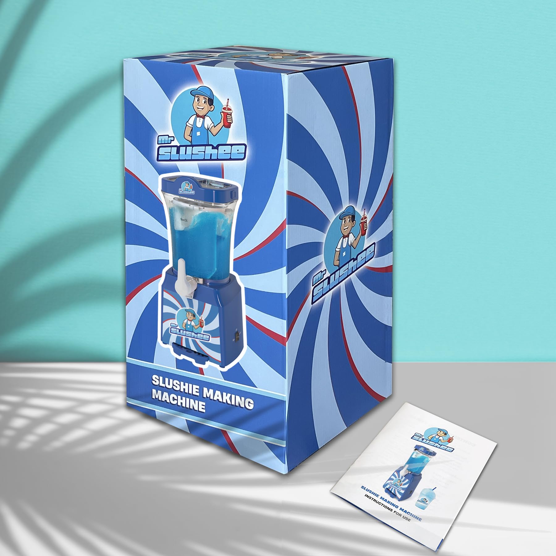 Mr Slushee slushie machine on table, easy cleaning after use