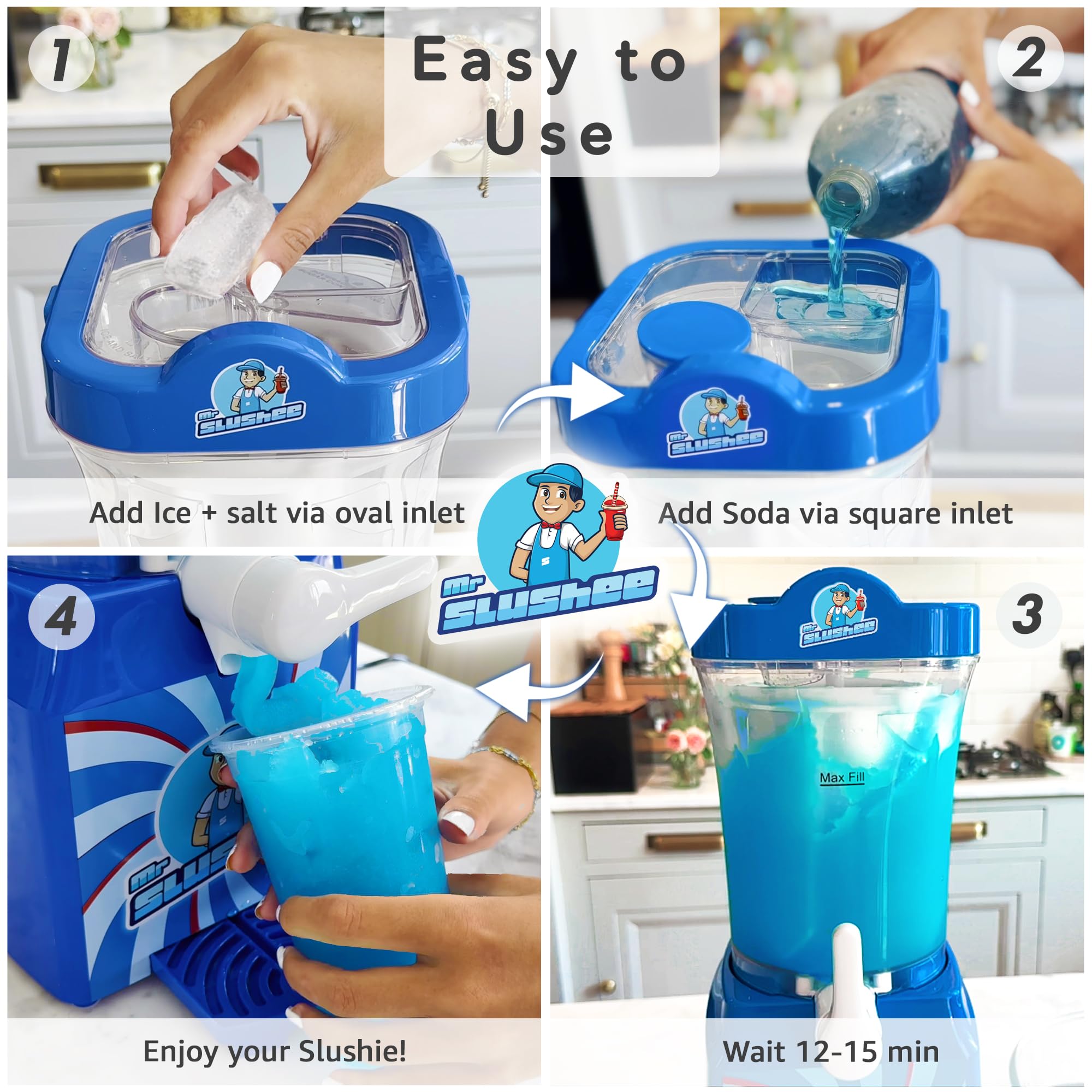 Mr Slushee slush cup filled with bright icy slush
