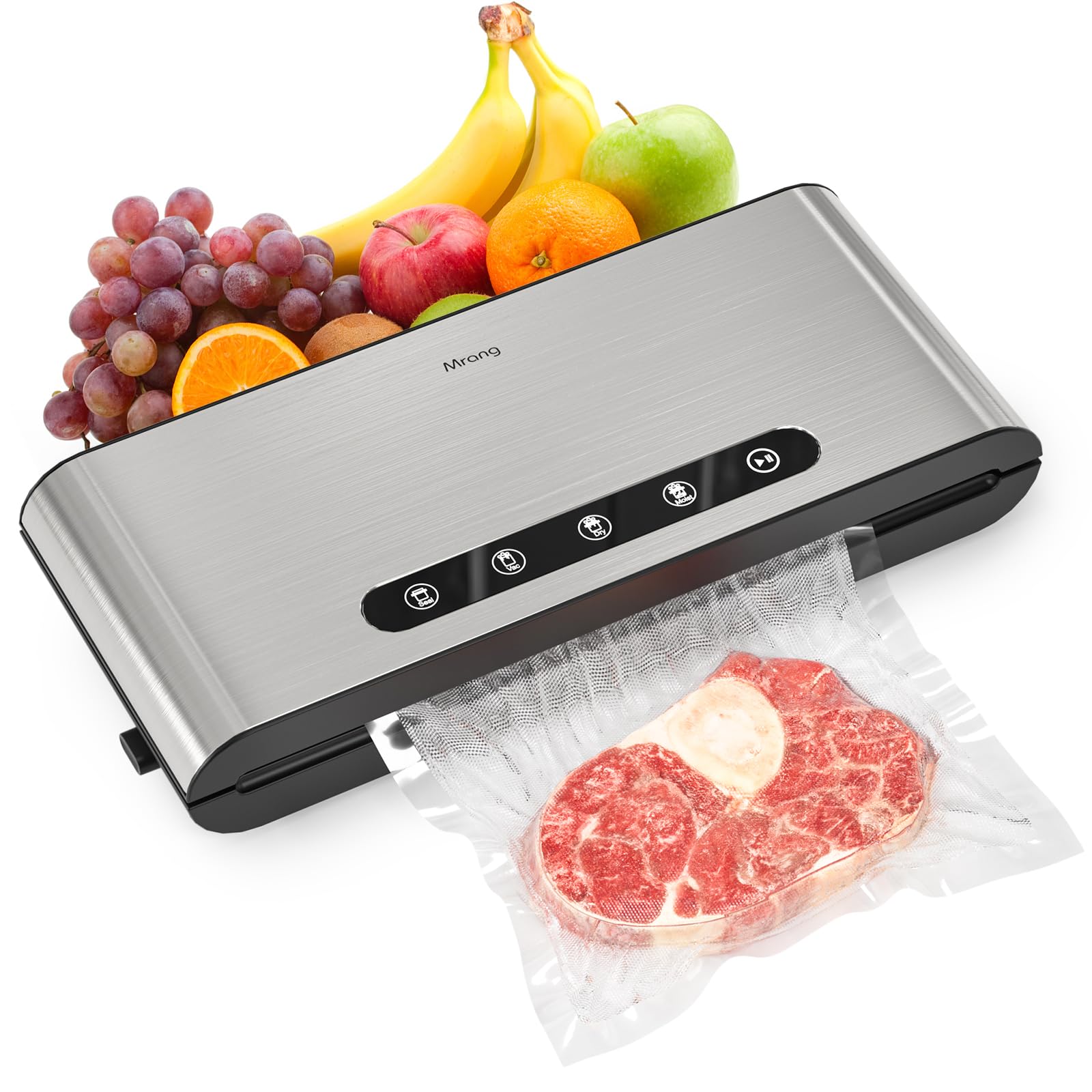 MRang vacuum sealer bags embossed channels provide stronger suction for secure sealing