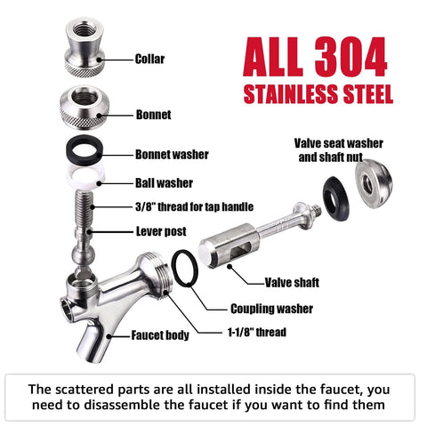 MRbrew draft tap silicone seal gasket ensuring leak-free operation