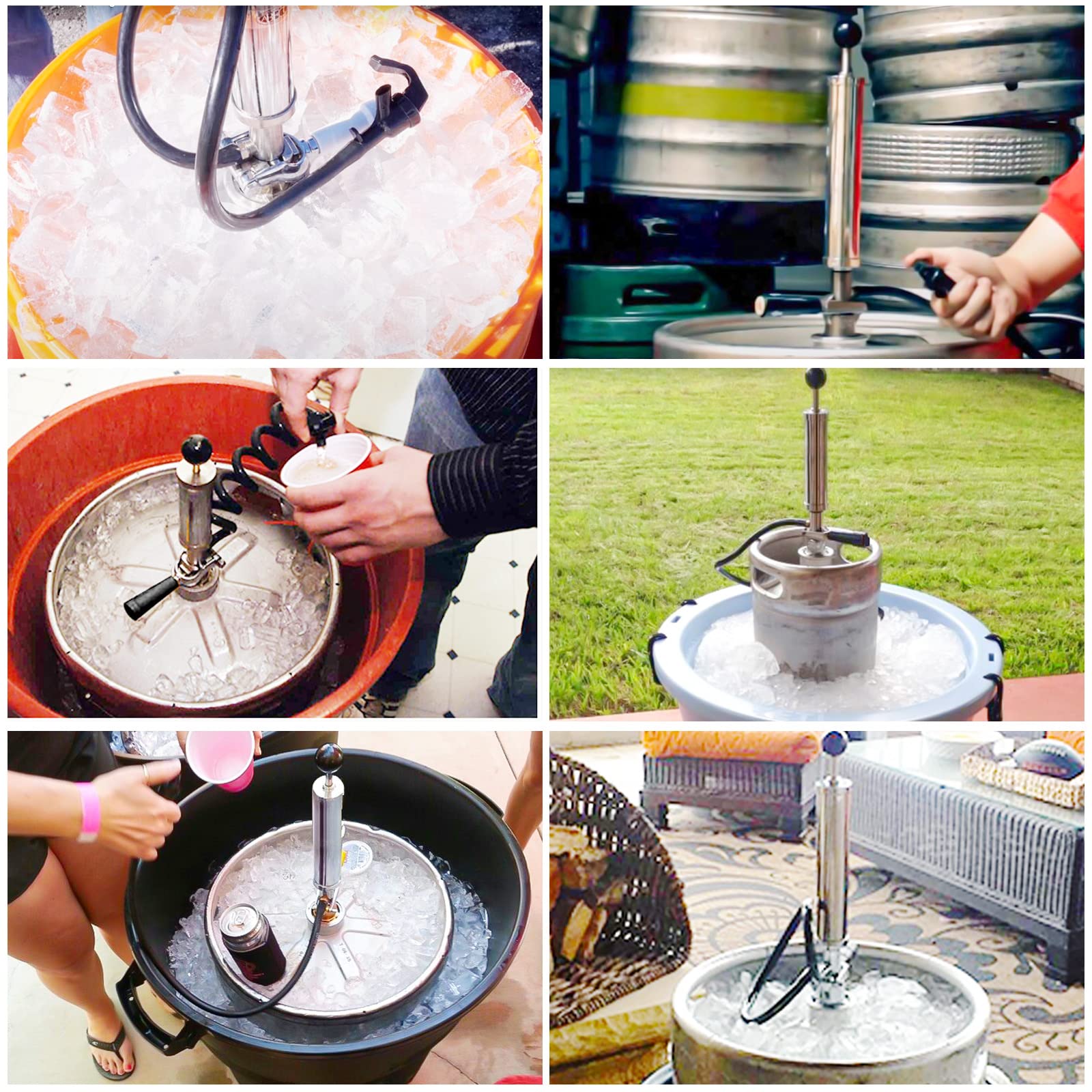 MRbrew pump in use at outdoor party delivering steady pours.