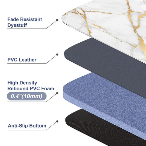 Mrcrypos Gold White Dining Area Mat adds elegance and comfort to meals