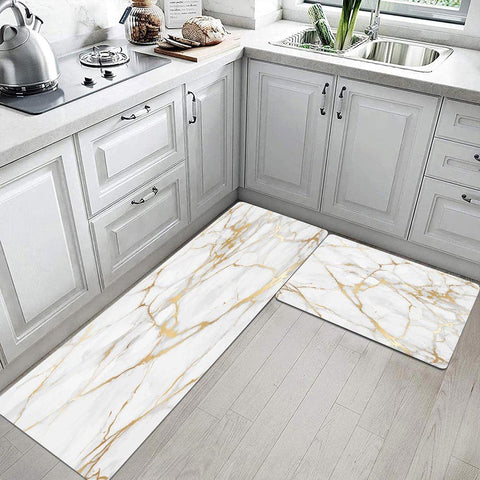 Mrcrypos Gold White Office Area Mat stylish enhancement for workspaces