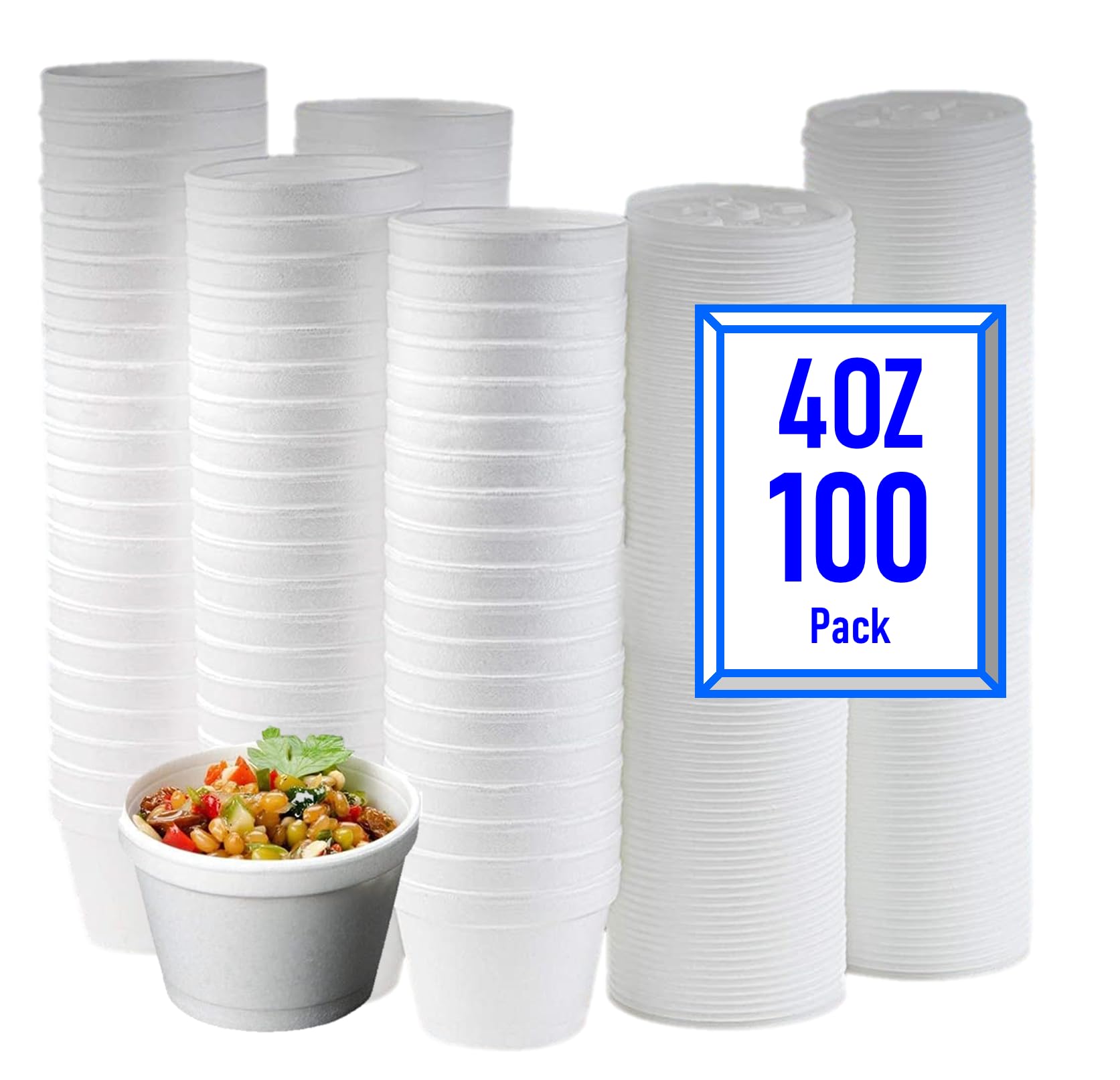 Mr Miracle 4-Ounce foam cup with vented lid for takeout safety.