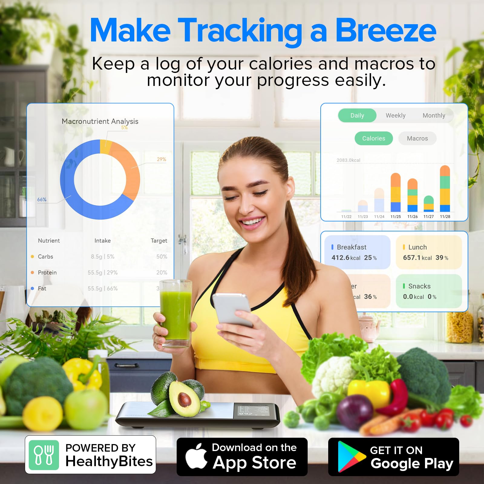 MrOwner smart scale supports multiple units for versatile recipe weighing.