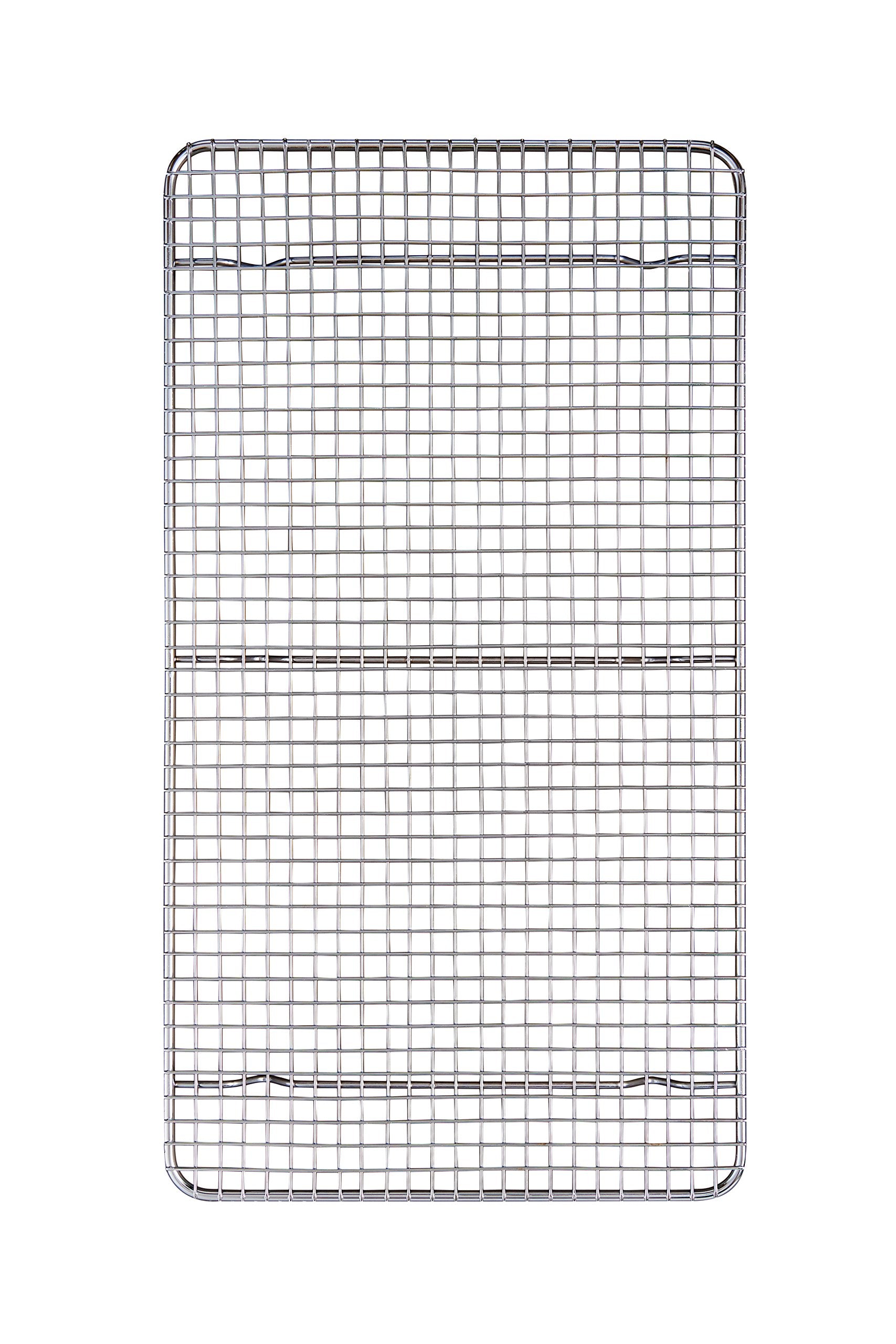 Mrs. Anderson's Baking cooling rack, front view, boosts airflow for even cooling of cookies and pastries.