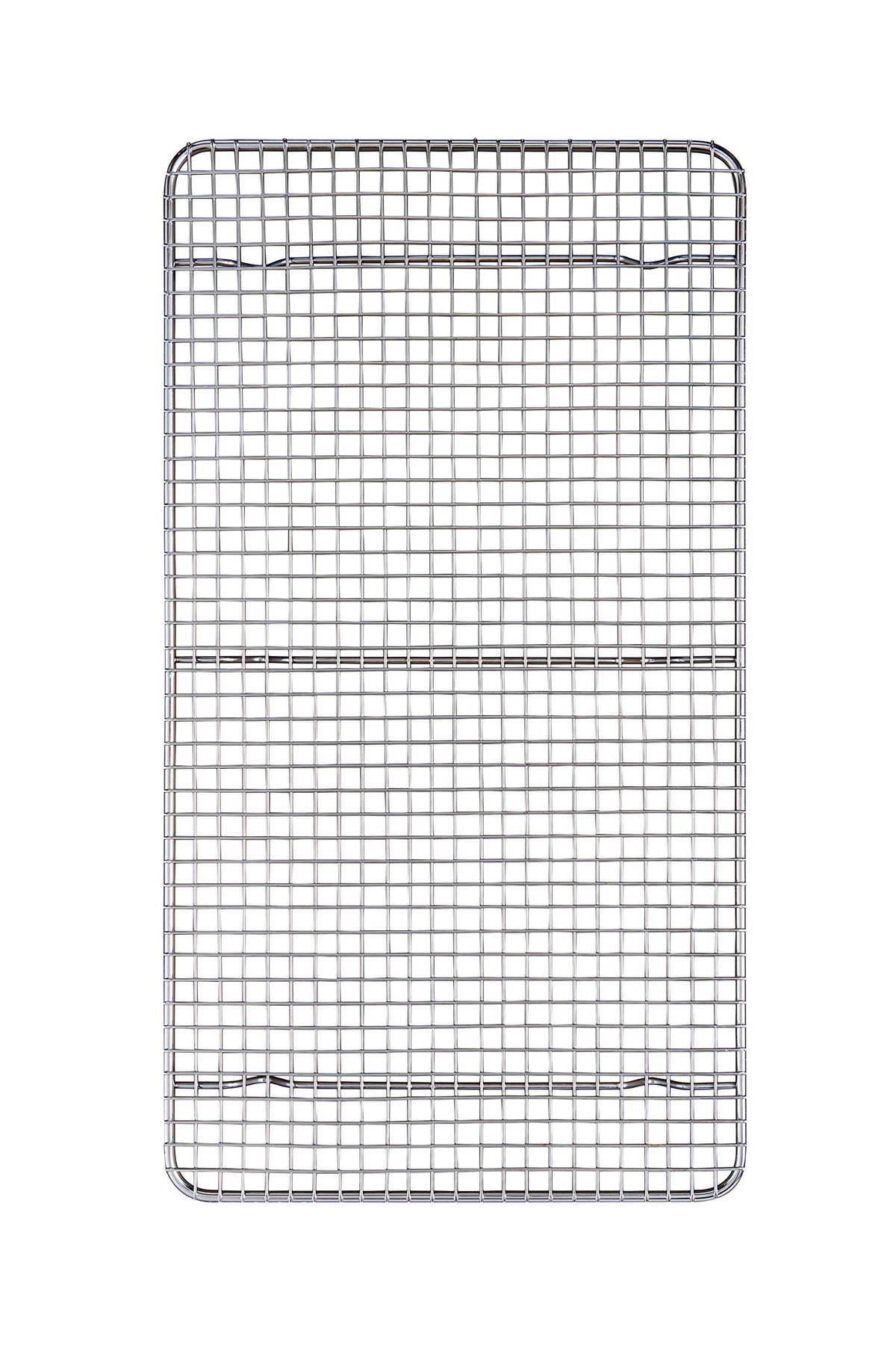 Mrs. Anderson's Baking cooling rack, front view, boosts airflow for even cooling of cookies and pastries.