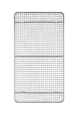 Mrs. Anderson's Baking cooling rack, front view, boosts airflow for even cooling of cookies and pastries.