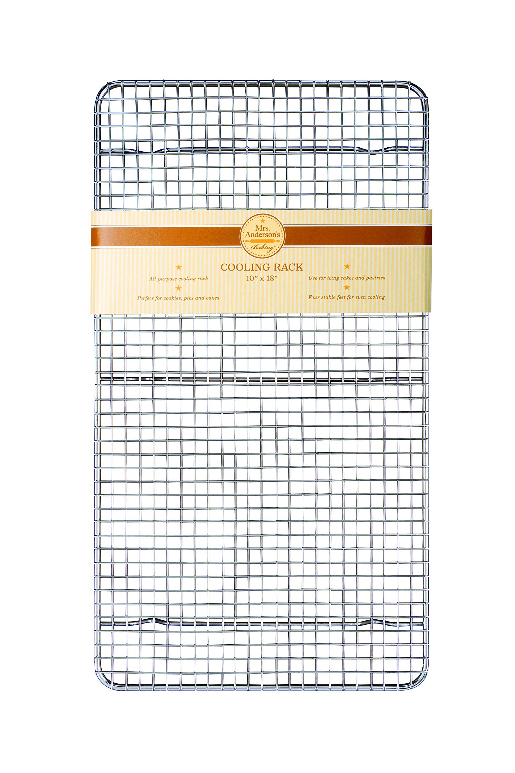 Mrs. Anderson's Baking cooling rack, top view, keeps pans elevated for better air circulation.