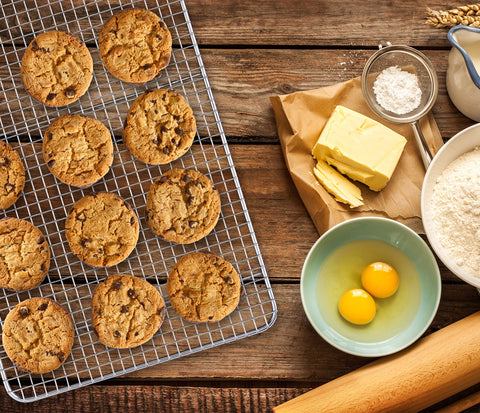 Mrs. Anderson's Baking cooling rack, oven-ready for vegetables, supports even roasting without crowding.