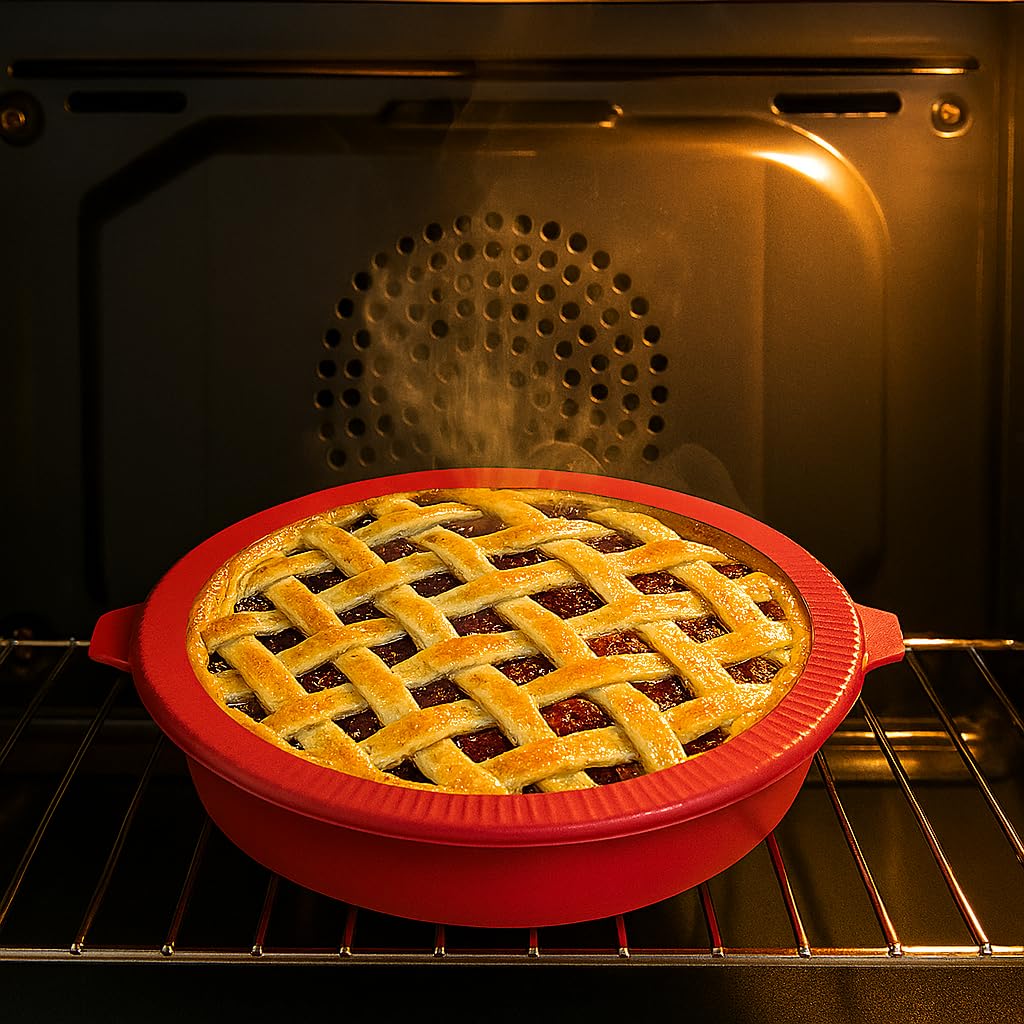 Mrs. Anderson's Baking shield fits 9–10 inch pie plates with fluted edges