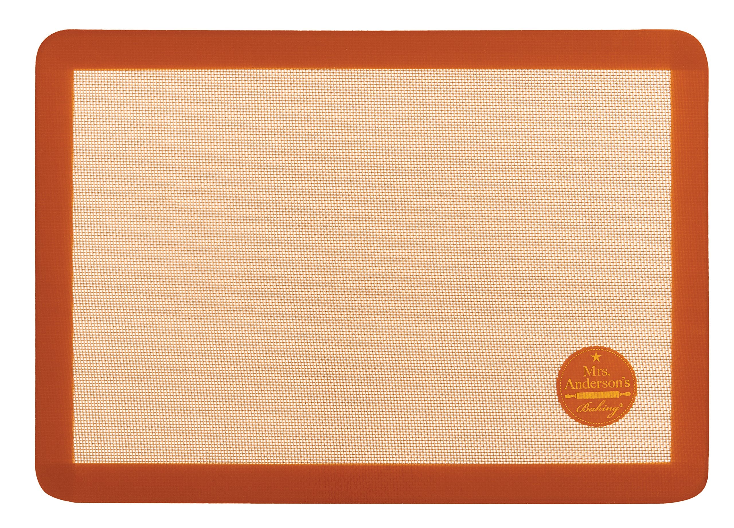 Mrs. Anderson's Baking mat shows its non-stick surface and easy release of cookies.