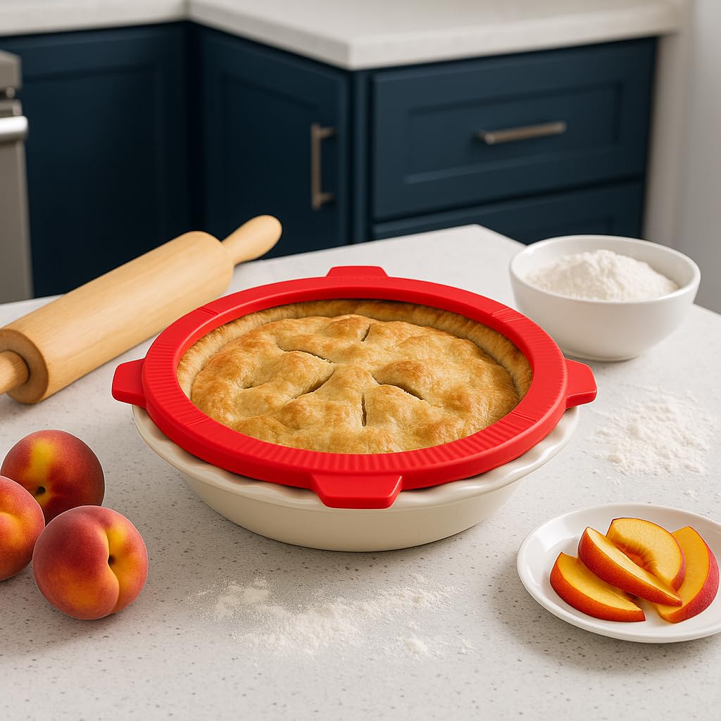 Mrs. Anderson's Baking non-stick shield is easy to position and reuse