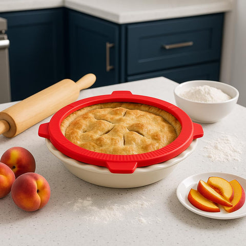 Mrs. Anderson's Baking non-stick shield is easy to position and reuse