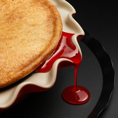 Mrs. Anderson’s Baking Pie Drip Catcher Pan fits under 10-inch dishes for versatile use.