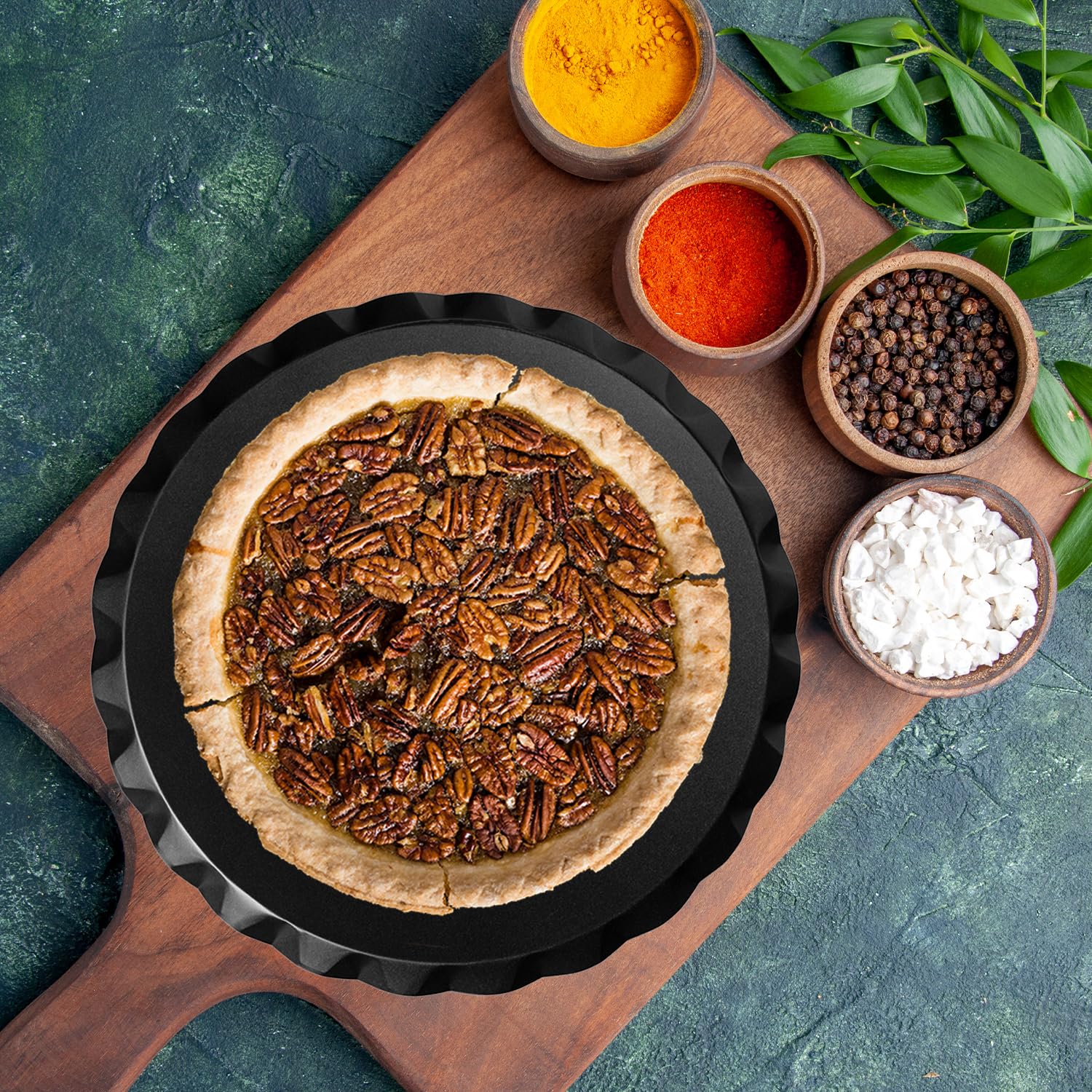 Mrs. Anderson’s Baking Pie Drip Catcher Pan cleans easily with minimal effort.