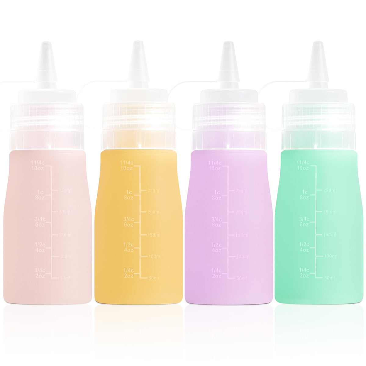 Mrsdry silicone squeeze bottles 12oz with precise pour for sauces.