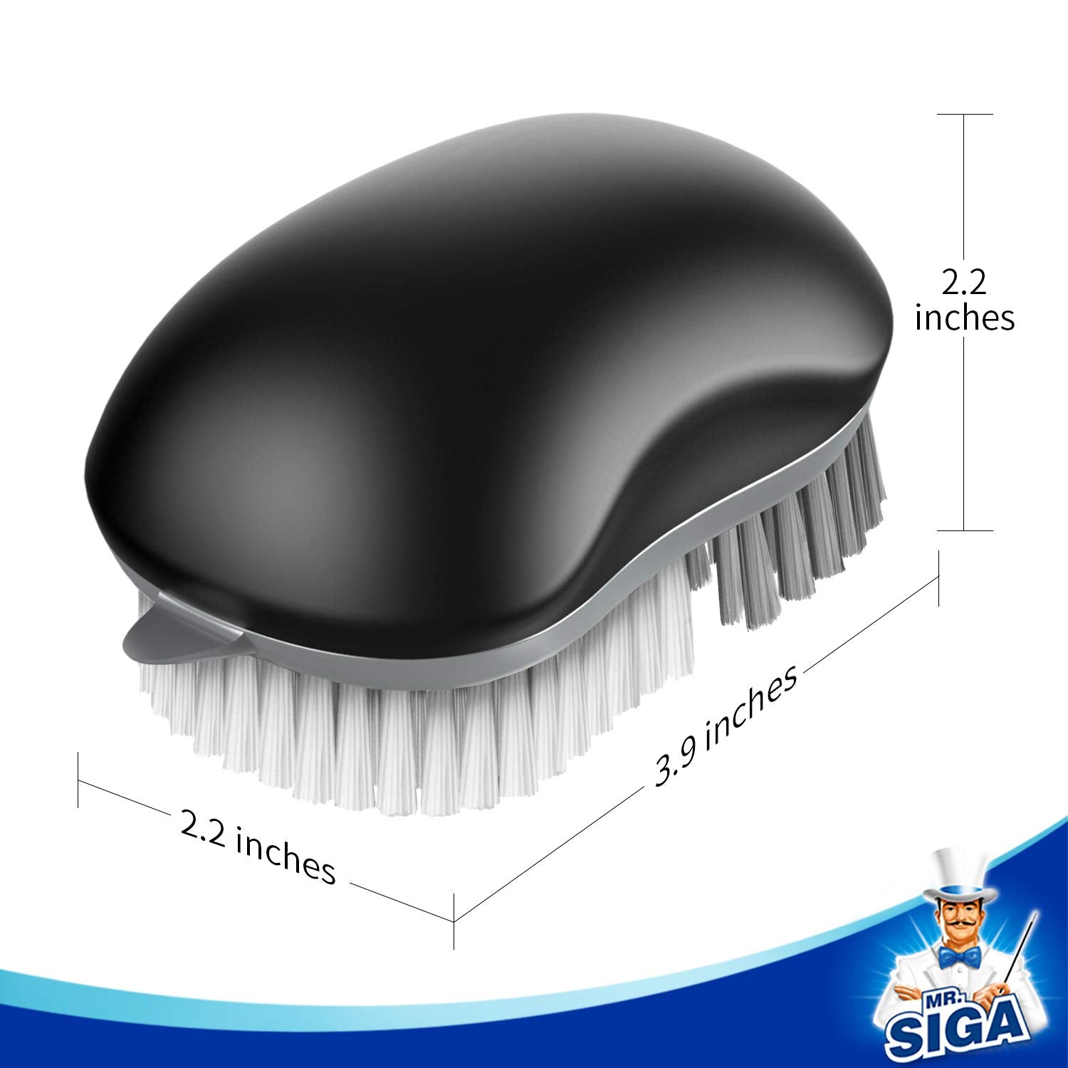 MR.SIGA durable nylon bristles deliver consistent scrubbing performance
