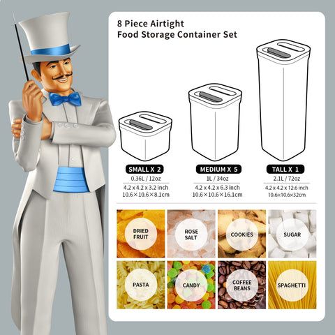MR.SIGA large 72 oz container for cereals and grains.