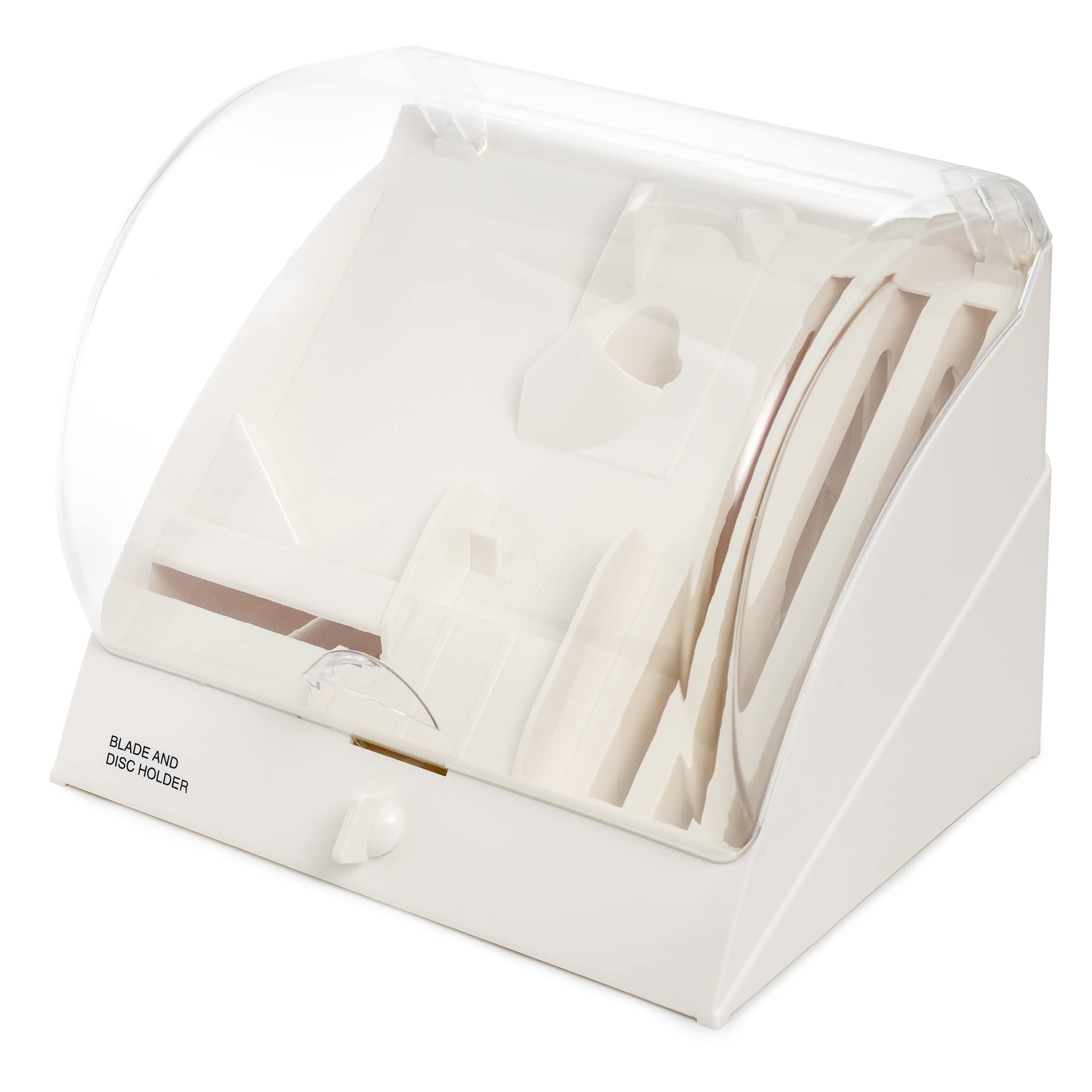 MRX Solutions BDH-2 blade-disk-storage keeps Cuisinart blades organized and ready.