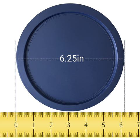 Blue MRX Solutions Pyrex lids, 6-pack, designed for 6-inch bowls and easy microwave use