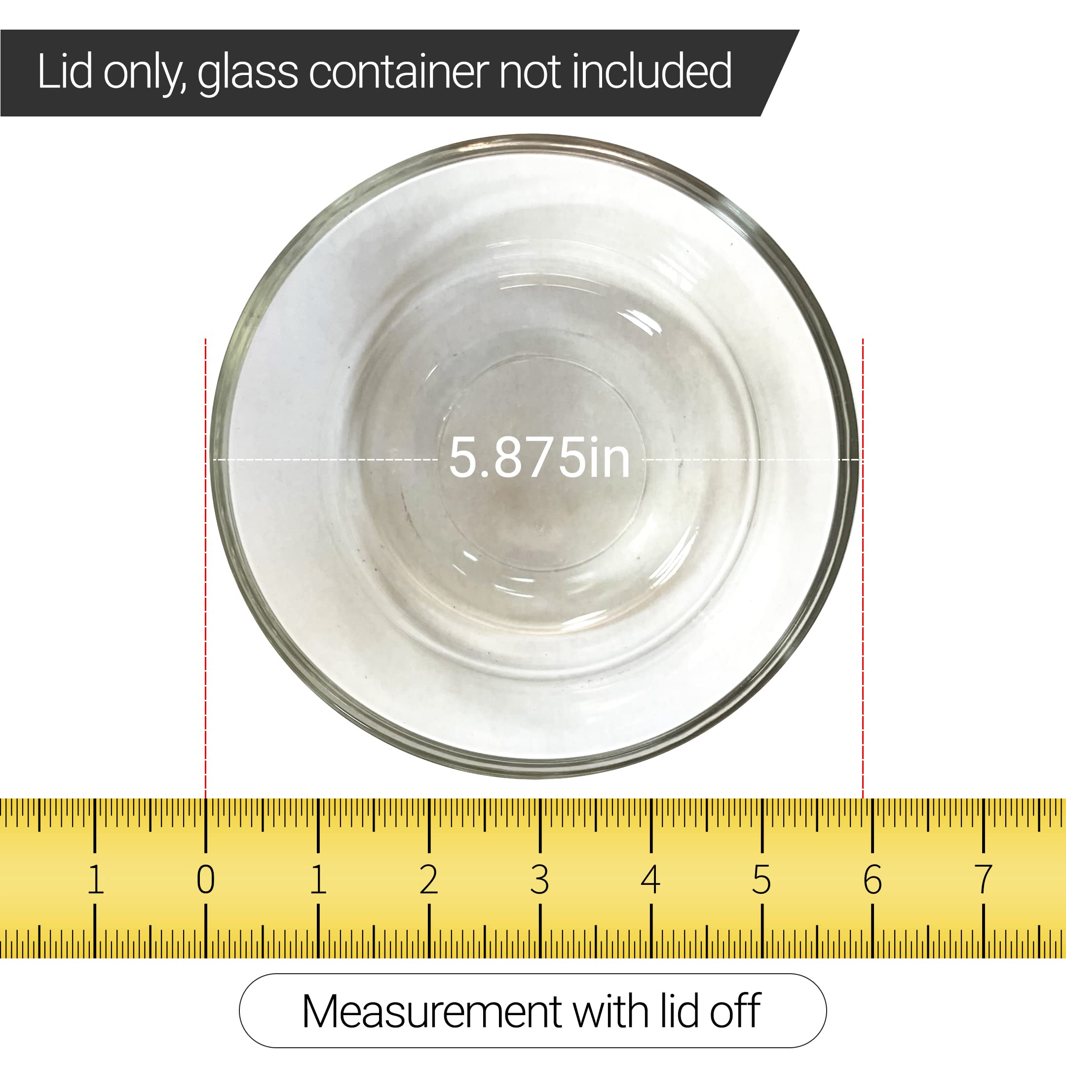 MRX Solutions replacement Pyrex lid fits 6-inch bowls, helps prevent leaks and stains during storage