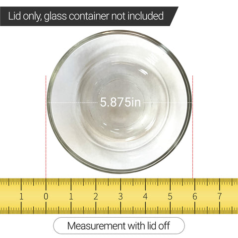MRX Solutions replacement Pyrex lid fits 6-inch bowls, helps prevent leaks and stains during storage