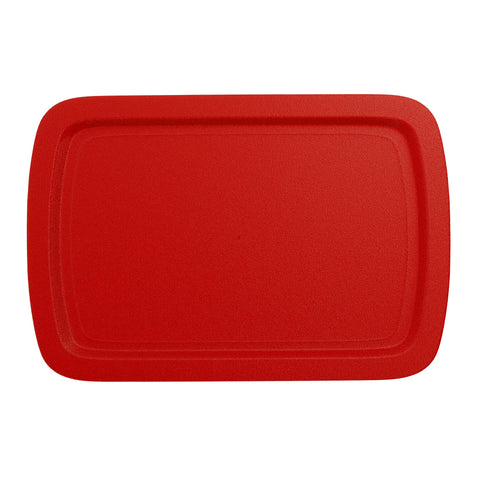 MRX Solutions lid covers the Pyrex C233 long 9x13 dish with cut-out handles.