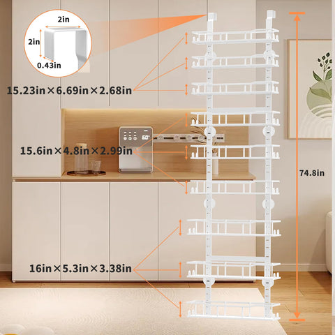 MSERCUOR adjustable baskets pantry rack with flexible spacing for cans and jars