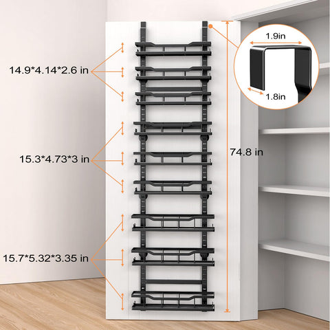 MSERCUOR adjustable baskets maximize space and customize shelf layout.