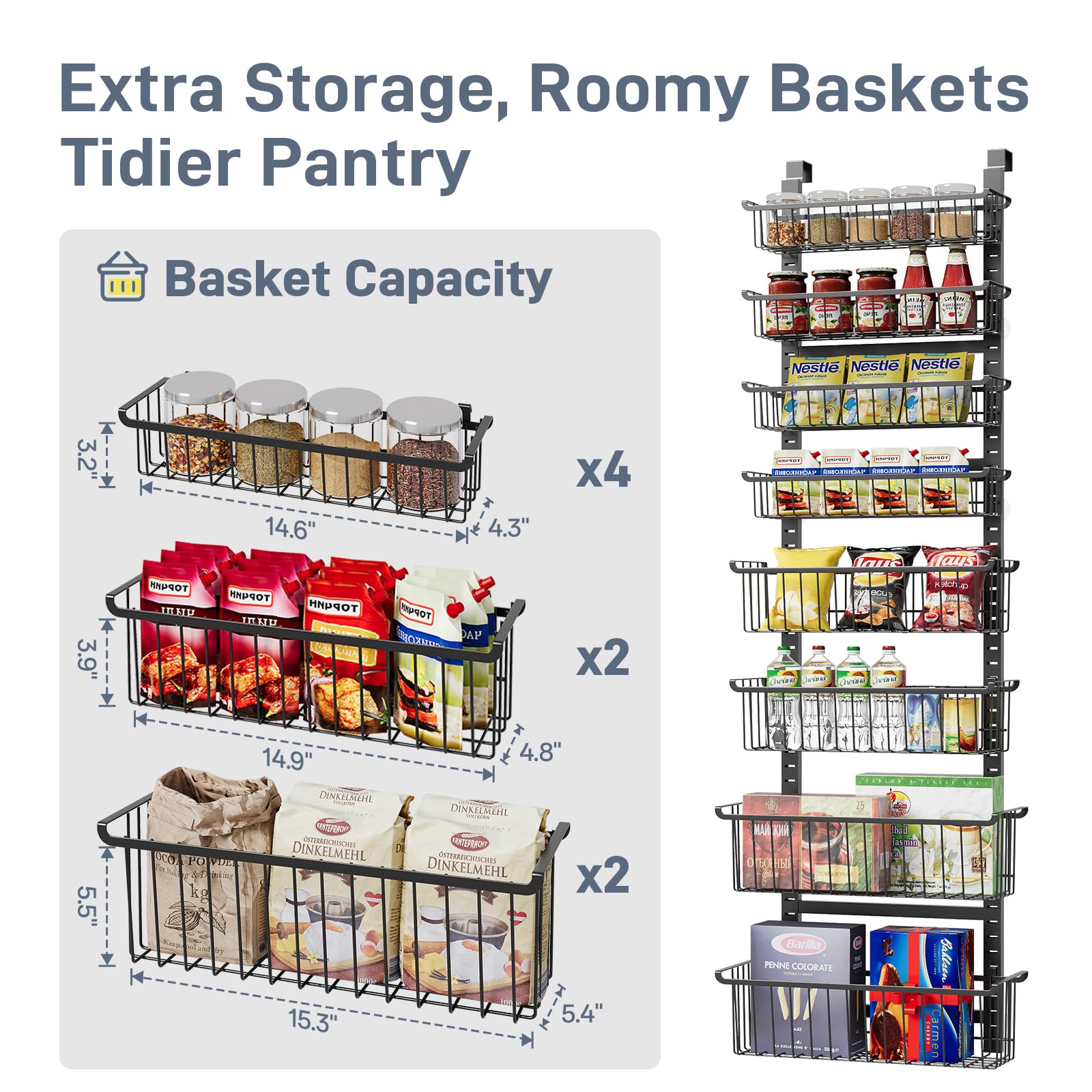 MSERCUOR door-mounted storage solution fitting most doors