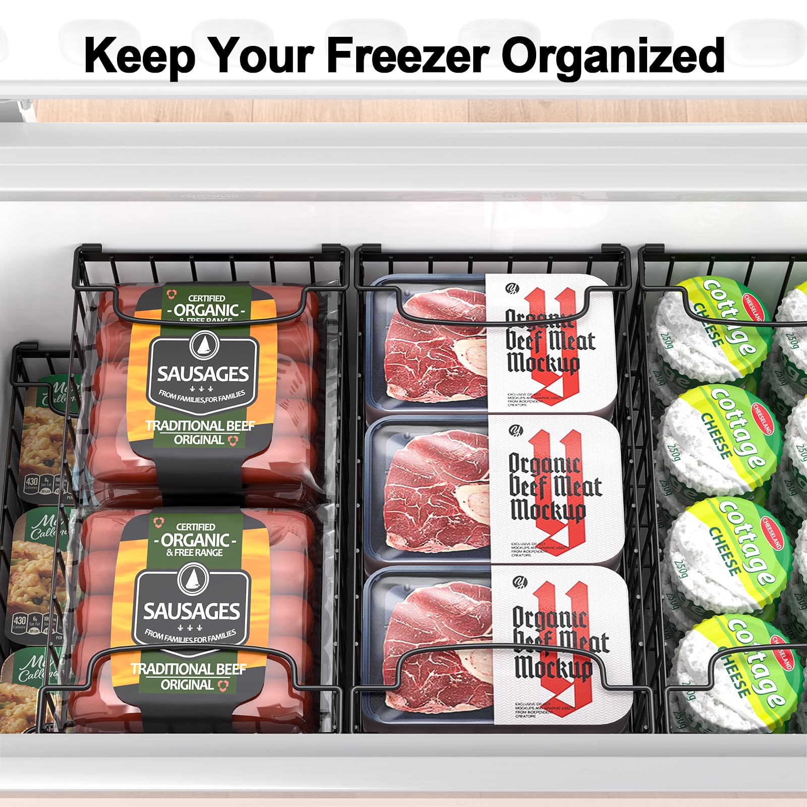 MSERCUOR freezer-bin easy-access design makes grabbing items simple.