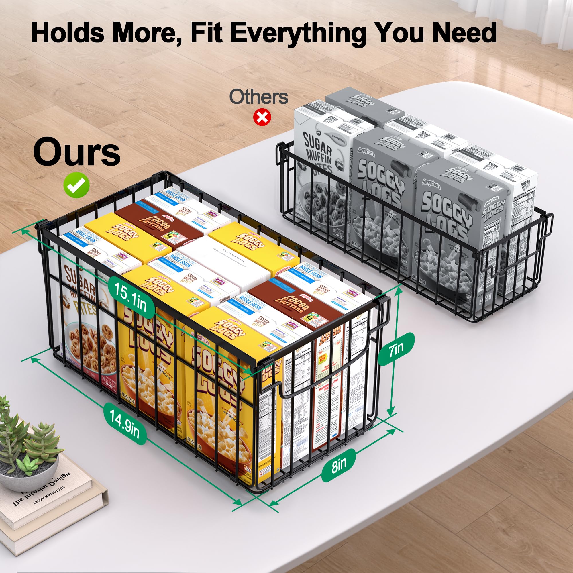 MSERCUOR freezer-bin foldable handles provide easy lifting and compact storage when not in use.