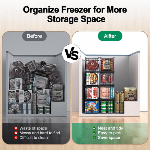 MSERCUOR chest-freezer bins for kitchen and pantry use to stay organized.