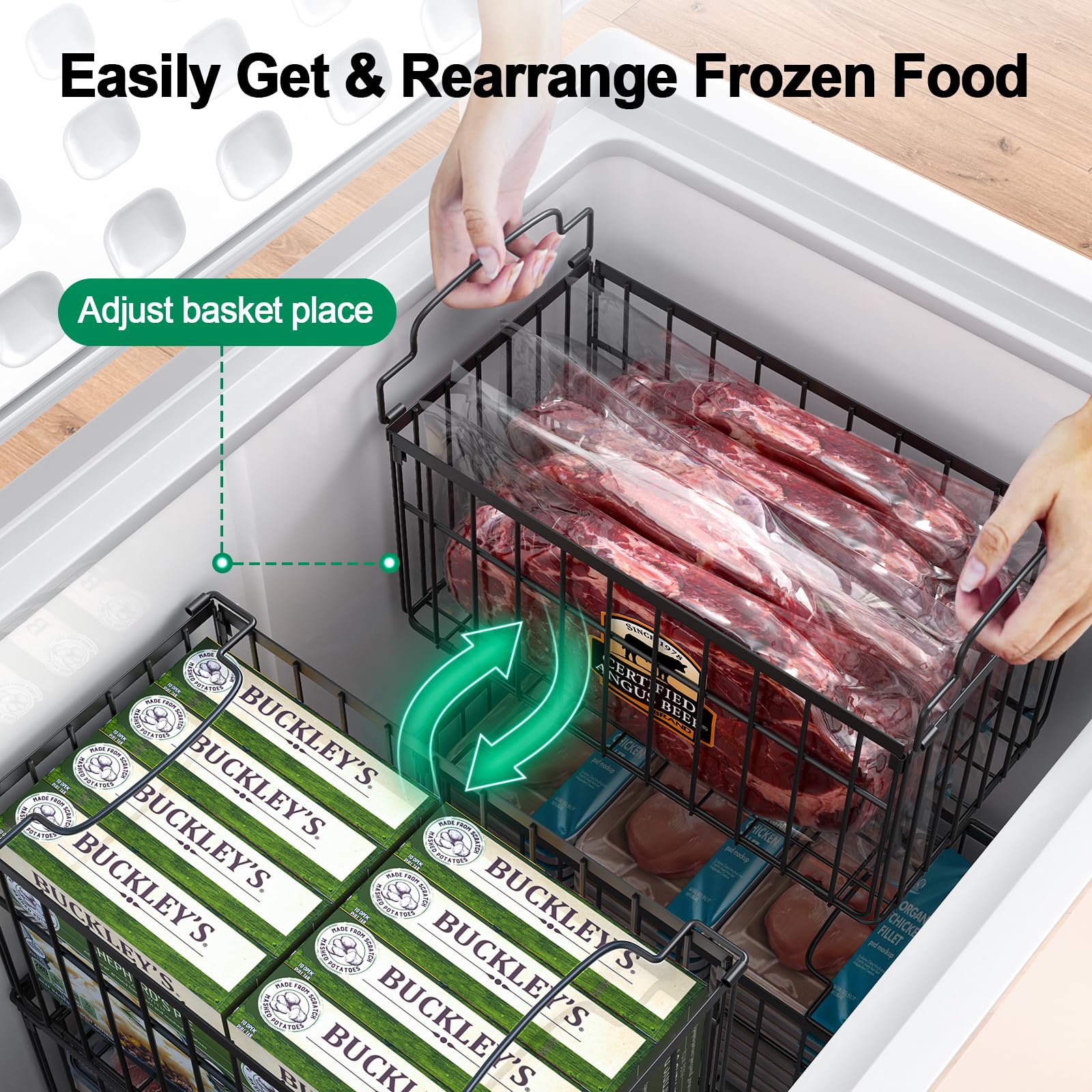 MSERCUOR open-frame design promotes air circulation and faster freezing.