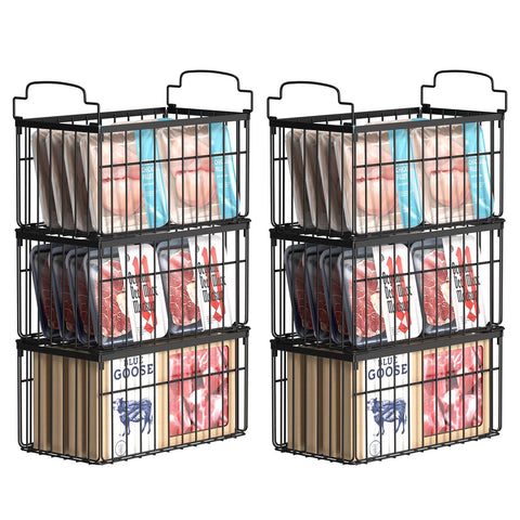 MSERCUOR freezer bin stackable front view improves access in a 5/7 cu ft chest freezer.