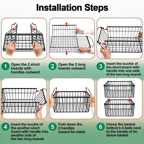 MSERCUOR black stackable freezer bins simplify bulk storage and quick retrieval.