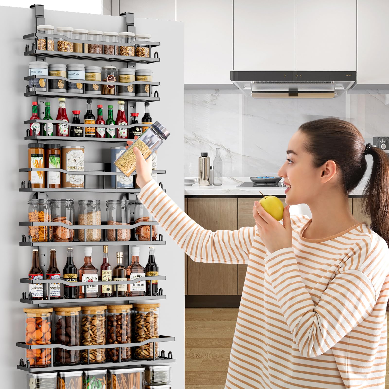 MSERCUOR kitchen, laundry, bathroom organizer keeps items tidy and accessible.
