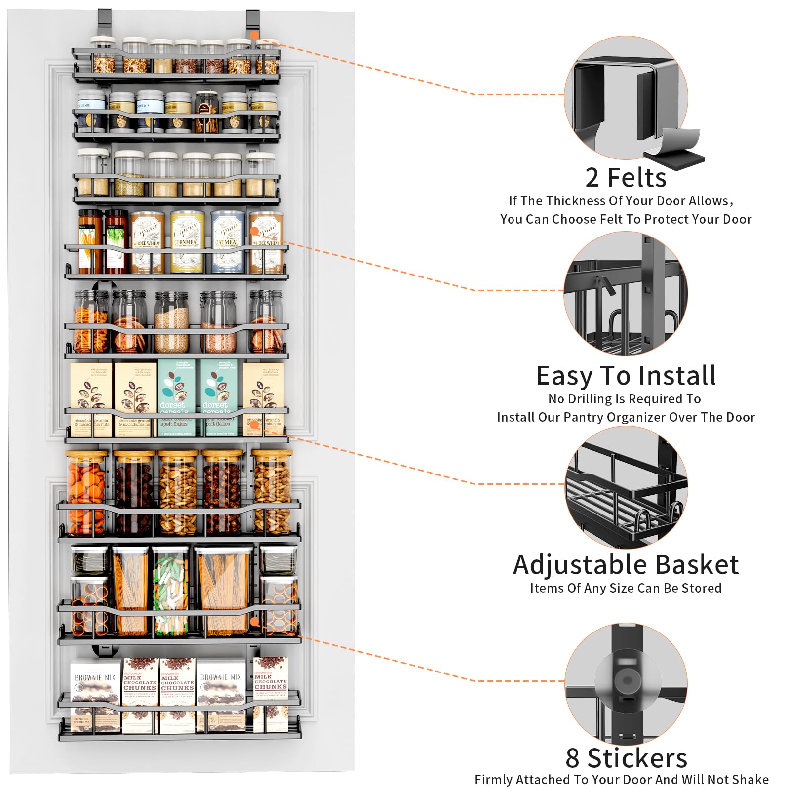 MSERCUOR versatile storage shelf for cans, jars, snacks, cosmetics.