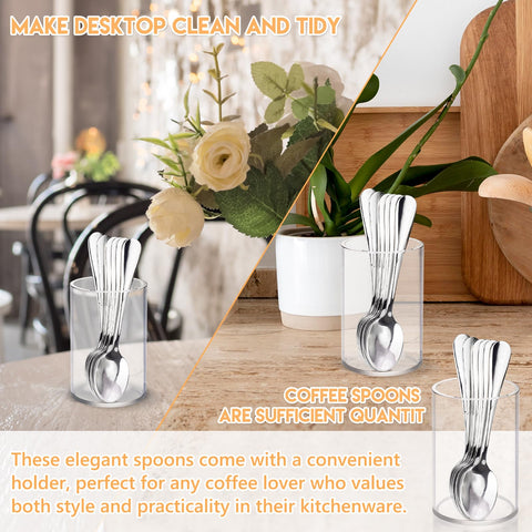 MSHUNKEJI 4.7-inch spoons are easy to clean with smooth edges.