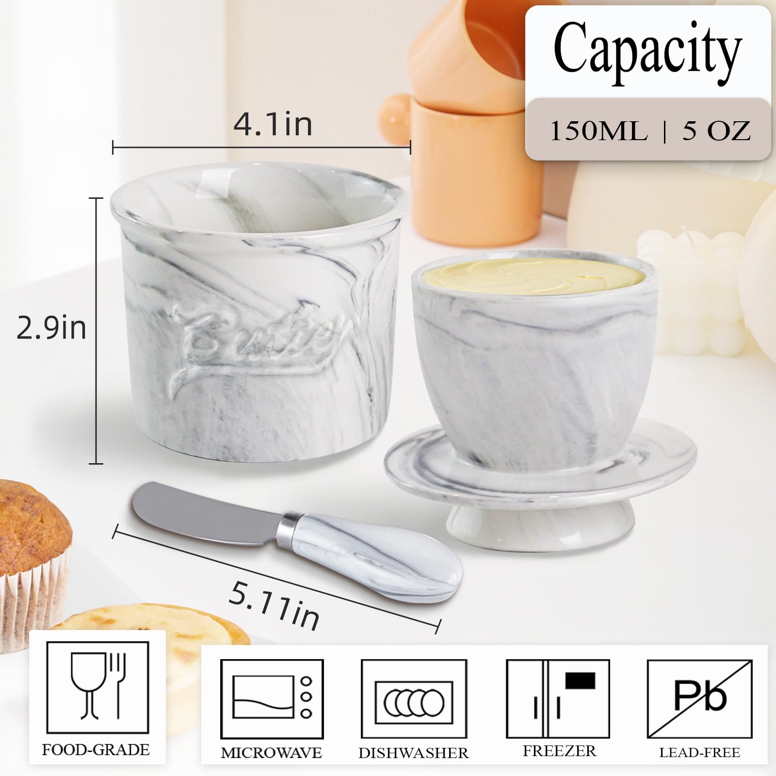 MSJGA butter spreader knife included for smooth, effortless spreading on toast