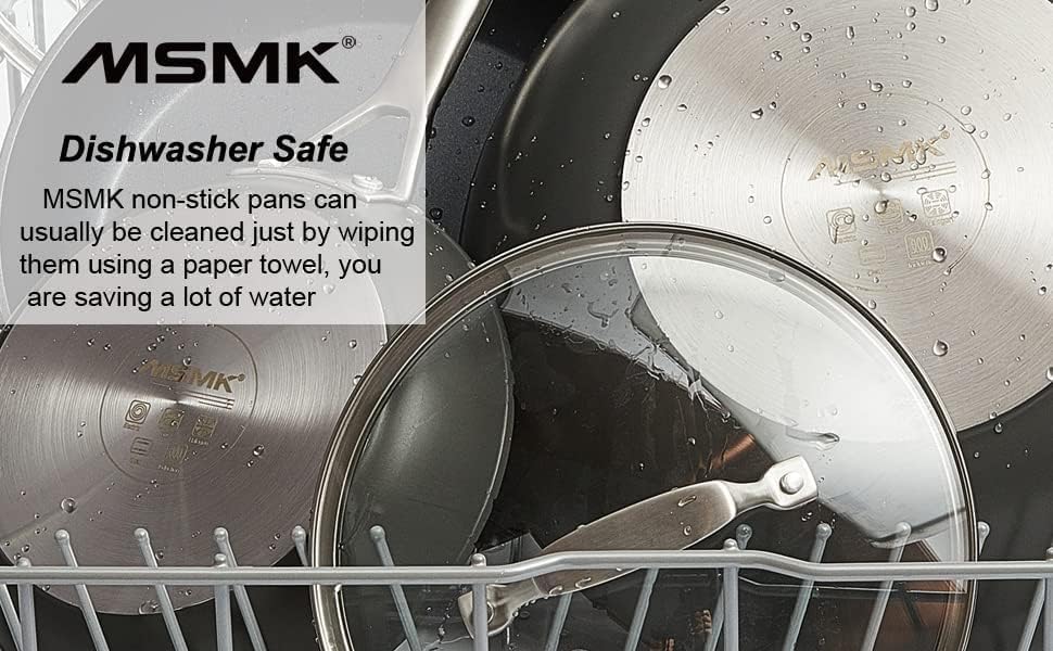 MsMk heavy-gauge stainless-steel bottom ensures stable cooking surface